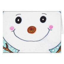 bonhomme de neige cartes de vœux