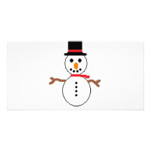 bonhomme de neige cartes de vœux avec photo