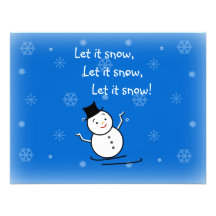 Bonhomme de neige dans la neige cartons d'invitation