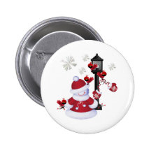 Bonhomme de neige de Noël Pin's Avec Agrafe