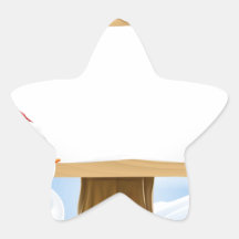 Bonhomme de neige et signe mignons de Noël Autocollant