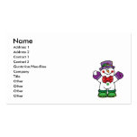 bonhomme de neige heureux idiot cartes de visite personnelles