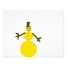 bonhomme de neige jaune invitations personnalisées