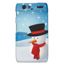 Bonhomme de neige mignon coque droid RAZR