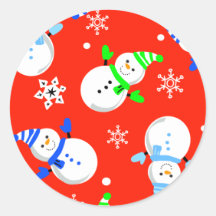 bonhomme de neige sur toute la surface autocollants