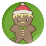 Bonhomme en pain d'épice de Noël Assiettes Pour Soirée