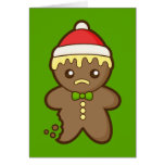 Bonhomme en pain d'épice de Noël Carte De Vœux