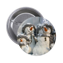 Bonhommes de neige badges avec agrafe