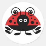 Bonjour coccinelle autocollants ronds