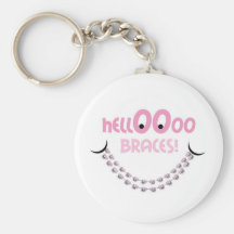Bonjour rose de croisillons porte-clef