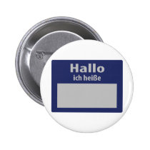bonjour, symbole de heisse d'ich badges publicitaires