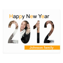 Bonne année 2012 carte postale