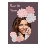 bonne fête maman fleurs et photo 14 violet doux cartes