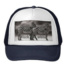 Bonnet bleu marin avec blanc/photo zèbre casquettes de camionneur