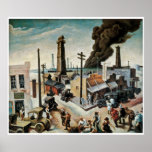 Boomtown par Thomas Hart Benton 1928 Posters