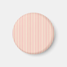 Bord - roze en roomstrepen magneet