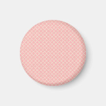 Bord - versierd roze en room koelkast magneetje