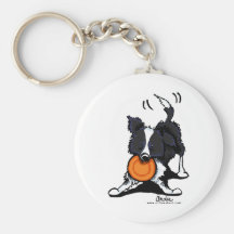 Border collie au jeu porte-clefs