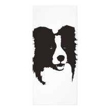 Border collie cartes doubles customisables
