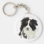 Border collie fait sur commande - collection de ch porte-clef