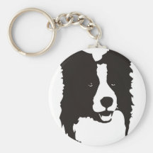 Border collie porte-clefs