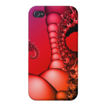 Borrelende Regenboog van Fractals iPhone 4 Cover