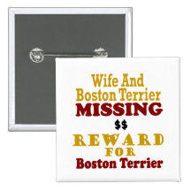Boston Terrier & de Ontbrekende Beloning van de Vr Speld Button