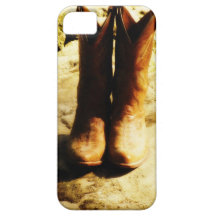 Bottes de cowboy occidentales de pays rustique au  coques iPhone 5