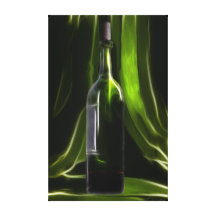 Bottle_canvas verts de vin toiles tendues sur châssis