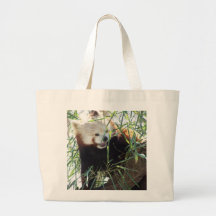 Bouche ouverte de panda rouge sac de toile