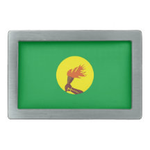 boucle de ceinture de drapeau de pays du Zaïre Con