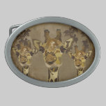 Boucle de ceinture de girafes de damassé d'or boucles de ceinture