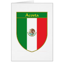 Bouclier de drapeau d'Acosta Mexique cartes