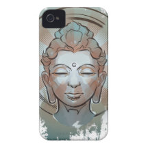 Bouddha (blanc) (iPhone 4S) Coques Case-Mate iPhone 4