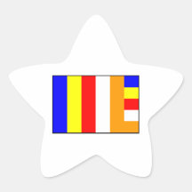 Bouddhisme - drapeau bouddhiste adhésif