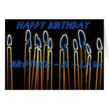 Bougies de frère de joyeux anniversaire - N - cart