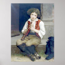 Bouguereau - Pifferaro Poster