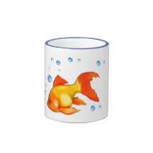Bouillonne le poisson rouge mugs à café