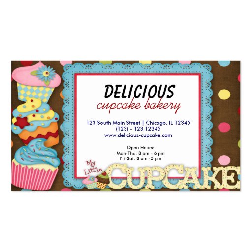 Boulangerie de petit gâteau modèle de carte de visite