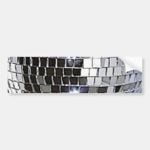 Boule argentée de disco autocollant pour voiture