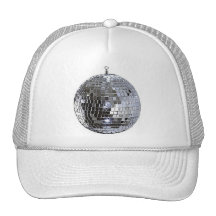 Boule argentée de disco casquettes