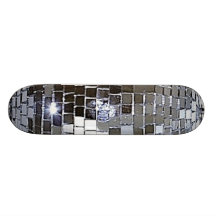 Boule argentée de disco plateaux de planche à roulettes