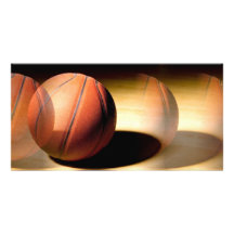 Boule de basket-ball modèle pour photocarte
