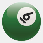 BOULE DE BILLARDS DU NUMÉRO SIX AUTOCOLLANTS