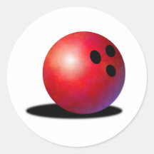 Boule de bowling autocollants ronds