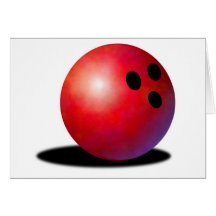 Boule de bowling cartes de vœux