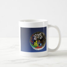 boule de disco avec l'espace de copie tasse à café