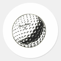 Boule de golf autocollants ronds
