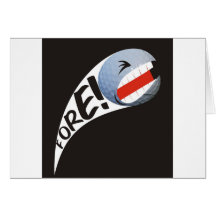 Boule de golf criarde cartes de vœux