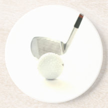 Boule de golf et caboteur de club dessous de verres
